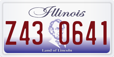 IL license plate Z430641