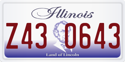 IL license plate Z430643
