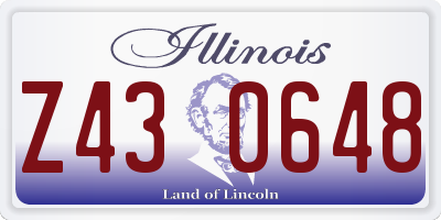 IL license plate Z430648