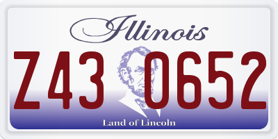 IL license plate Z430652