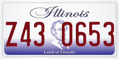 IL license plate Z430653