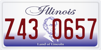 IL license plate Z430657