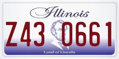 IL license plate Z430661