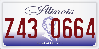 IL license plate Z430664