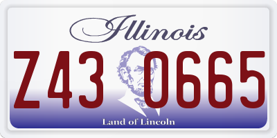 IL license plate Z430665