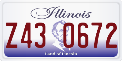 IL license plate Z430672