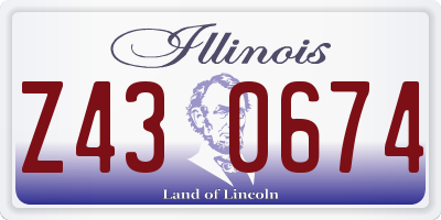 IL license plate Z430674