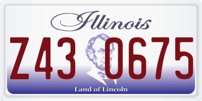 IL license plate Z430675