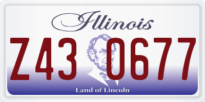 IL license plate Z430677