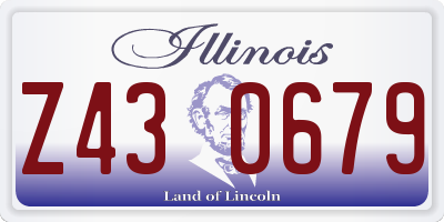 IL license plate Z430679