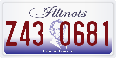IL license plate Z430681