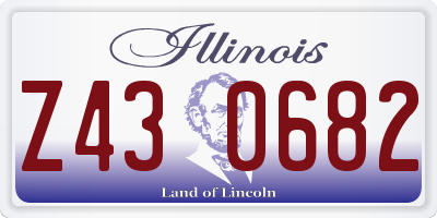 IL license plate Z430682