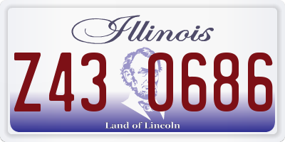 IL license plate Z430686