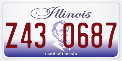 IL license plate Z430687