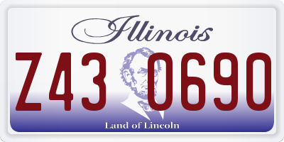 IL license plate Z430690