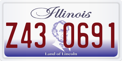 IL license plate Z430691