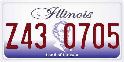 IL license plate Z430705