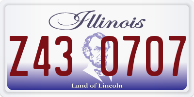 IL license plate Z430707