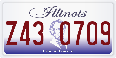 IL license plate Z430709