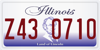 IL license plate Z430710