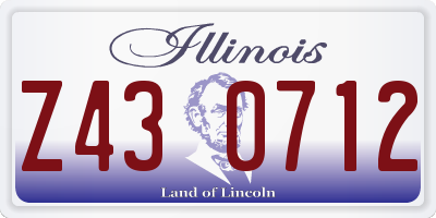 IL license plate Z430712