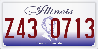 IL license plate Z430713