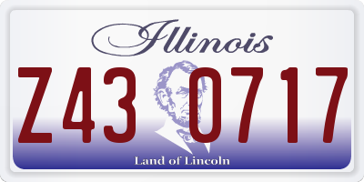 IL license plate Z430717