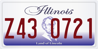 IL license plate Z430721