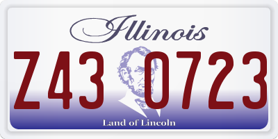 IL license plate Z430723