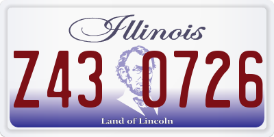 IL license plate Z430726