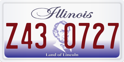 IL license plate Z430727