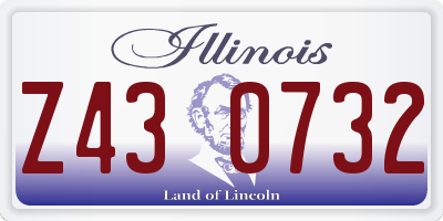IL license plate Z430732