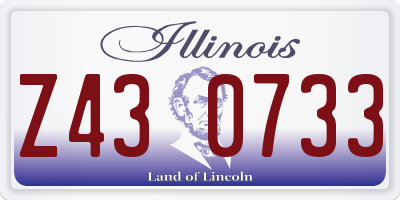 IL license plate Z430733