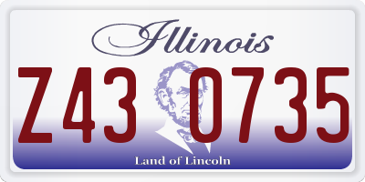 IL license plate Z430735