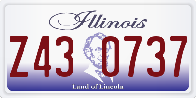 IL license plate Z430737