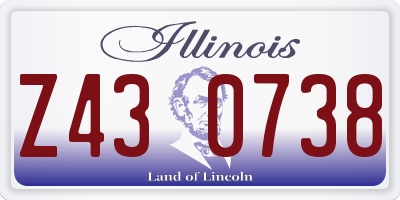 IL license plate Z430738