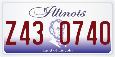 IL license plate Z430740