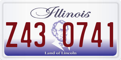 IL license plate Z430741