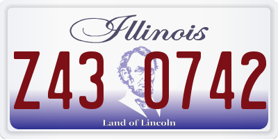 IL license plate Z430742