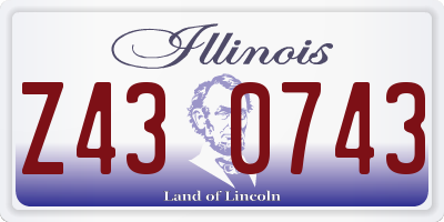 IL license plate Z430743
