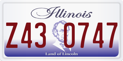 IL license plate Z430747
