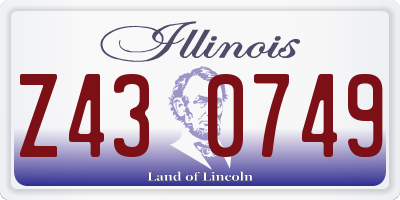 IL license plate Z430749