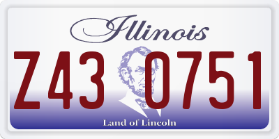 IL license plate Z430751
