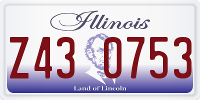 IL license plate Z430753
