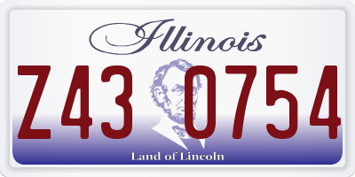 IL license plate Z430754
