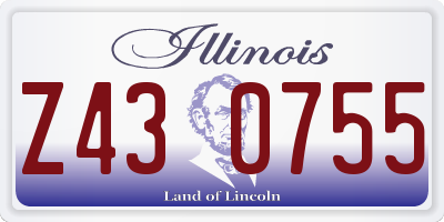 IL license plate Z430755