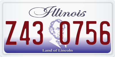 IL license plate Z430756
