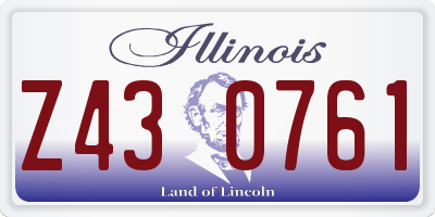 IL license plate Z430761