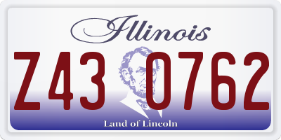 IL license plate Z430762