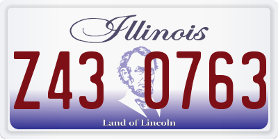 IL license plate Z430763